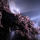 Recreación artística del impacto contra el cometa Tempel-1 en 2005 durante la misión Deep Impact. Imagen: NASA